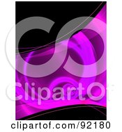Poster, Art Print Of Purple Fractal Swirl Over Black