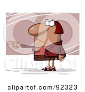 Royalty Free RF Clipart Illustration Of An Angry Lady Pointing The Blame