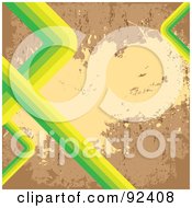 Grungy Cork Background With Green And Yellow Lines