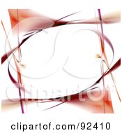 Royalty Free RF Clipart Illustration Of A Border Of Swooshes And Fractals