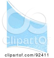 Royalty Free RF Clipart Illustration Of A Blue Water Droplet Swoosh Over White