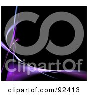 Royalty Free RF Clipart Illustration Of A Border Of Purple Lines Over Black