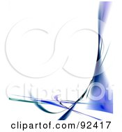 Royalty Free RF Clipart Illustration Of A Border Of Blue Lines Over White