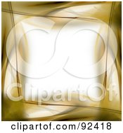 Poster, Art Print Of Border Of Gold Over White