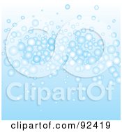Poster, Art Print Of Bubbly Blue And White Background