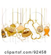 Poster, Art Print Of Dog Items Hanging From Strings