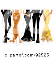 Royalty Free RF Clipart Illustration Of Legs Of Formal Couples