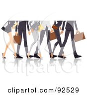 Poster, Art Print Of Legs Of Professional Men And Women Walking