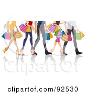 Poster, Art Print Of Legs Of Shopping Adults