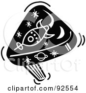 Poster, Art Print Of Black And White Rocket Party Noise Maker