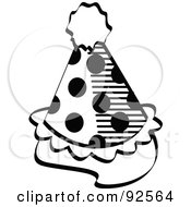 Poster, Art Print Of Spotted Black And White Party Hat