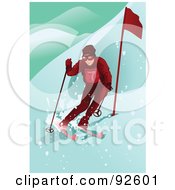 Poster, Art Print Of Professional Olympic Skier