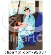 Royalty Free RF Clipart Illustration Of A Ship Captain 2 by mayawizard101