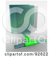 Poster, Art Print Of 3d Green Network Folder Icon On Gray