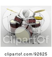 3d White Character Drumming