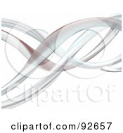 Royalty Free RF Clipart Illustration Of A Background Of 3d Beige Curves Over White
