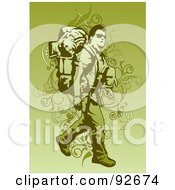 Poster, Art Print Of Backpacker Trekking - 2