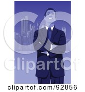 Royalty Free RF Clipart Illustration Of An Urban Business Man 1
