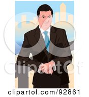 Royalty Free RF Clipart Illustration Of An Urban Business Man 8