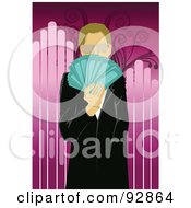 Poster, Art Print Of Business Man Holding A Hand Full Of Cash