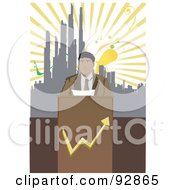 Royalty Free RF Clipart Illustration Of An Urban Business Man 7