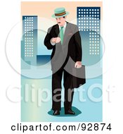 Royalty Free RF Clipart Illustration Of An Urban Business Man 9