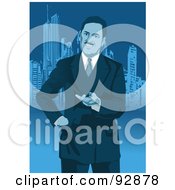 Royalty Free RF Clipart Illustration Of An Urban Business Man 3