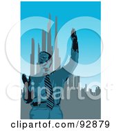 Royalty Free RF Clipart Illustration Of An Urban Business Man 6