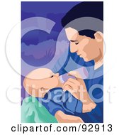 Royalty Free RF Clipart Illustration Of A Mom And Child 6