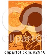 Royalty Free RF Clipart Illustration Of A Mom And Child 16