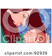 Royalty Free RF Clipart Illustration Of A Mom And Child 5