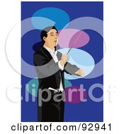 Royalty Free RF Clipart Illustration Of A Conductor Man In A Tuxedo 1 by mayawizard101
