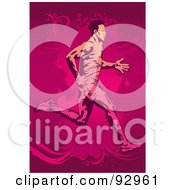Royalty Free RF Clipart Illustration Of A Running Man