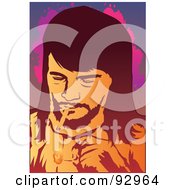 Royalty Free RF Clipart Illustration Of A Smoker 1
