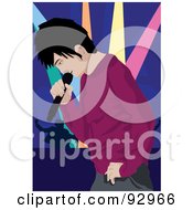 Royalty Free RF Clipart Illustration Of A Vocalist Man 3 by mayawizard101