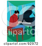 Poster, Art Print Of Male Pianist