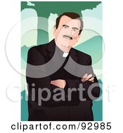 Royalty Free RF Clipart Illustration Of A Male Priest