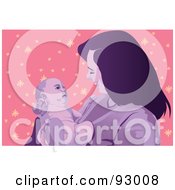 Royalty Free RF Clipart Illustration Of A Mom And Child 21