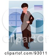 Poster, Art Print Of Stern Business Woman Standing In An Office