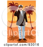 Royalty Free RF Clipart Illustration Of A Ship Captain 1 by mayawizard101