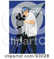 Royalty Free RF Clipart Illustration Of A Camera Man 3