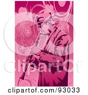 Poster, Art Print Of Old Man Playing A Clarinet