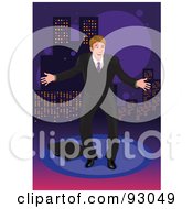 Royalty Free RF Clipart Illustration Of An Urban Business Man 15