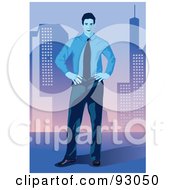 Royalty Free RF Clip Art Illustration Of An Urban Business Man 14