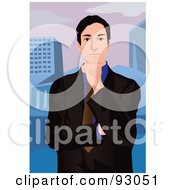 Royalty Free RF Clipart Illustration Of An Urban Business Man 17