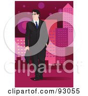 Royalty Free RF Clipart Illustration Of An Urban Business Man 16