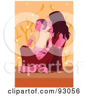 Royalty Free RF Clipart Illustration Of A Mom And Child 23