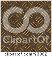 Poster, Art Print Of Diamond Plate Pattern Background In Gold