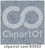 Blue Diamond Plate Pattern Background With Distressed Marks