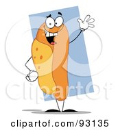 Royalty Free RF Clipart Illustration Of A Friendly Hot Dog Character by Hit Toon
